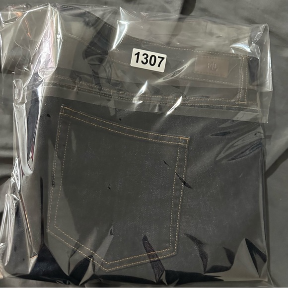 LRL Lauren Jeans Classic Straight Jeans Dark Denim Women's Size 14W Preppy - Picture 10 of 10